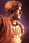 Hadrian, Florenz, Uffizien, Panzerbueste mit Paludamentum